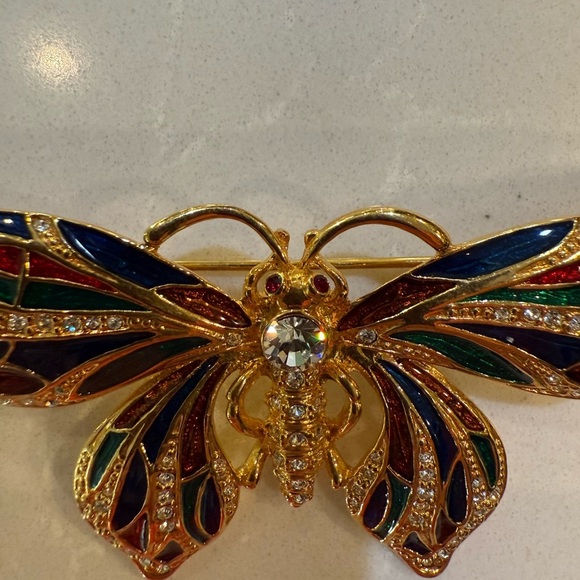 Camrose & Kross Vintage 90โs Jackie Kennedy Butterfly Brooch - Picture 4 of 10
